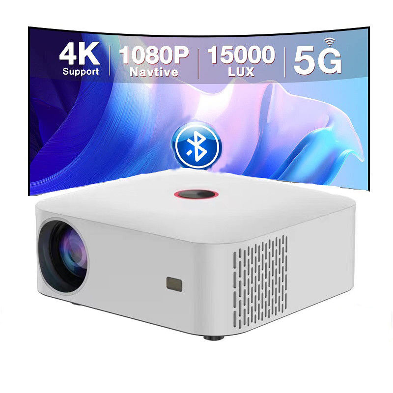 Ανθεκτικός φορητός έξυπνος προβολέας 200W 5.0 ιντσών οθόνη LCD, ελαφρύς μικροπροβολέας οικιακού κινηματογράφου
