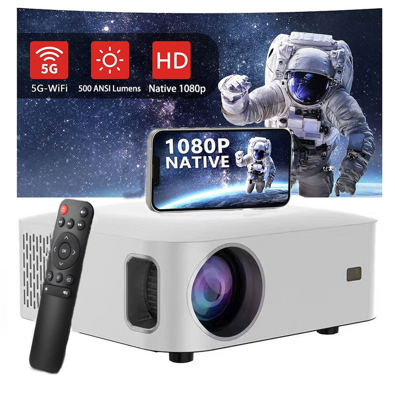 Ανθεκτικός φορητός έξυπνος προβολέας 200W 5.0 ιντσών οθόνη LCD, ελαφρύς μικροπροβολέας οικιακού κινηματογράφου