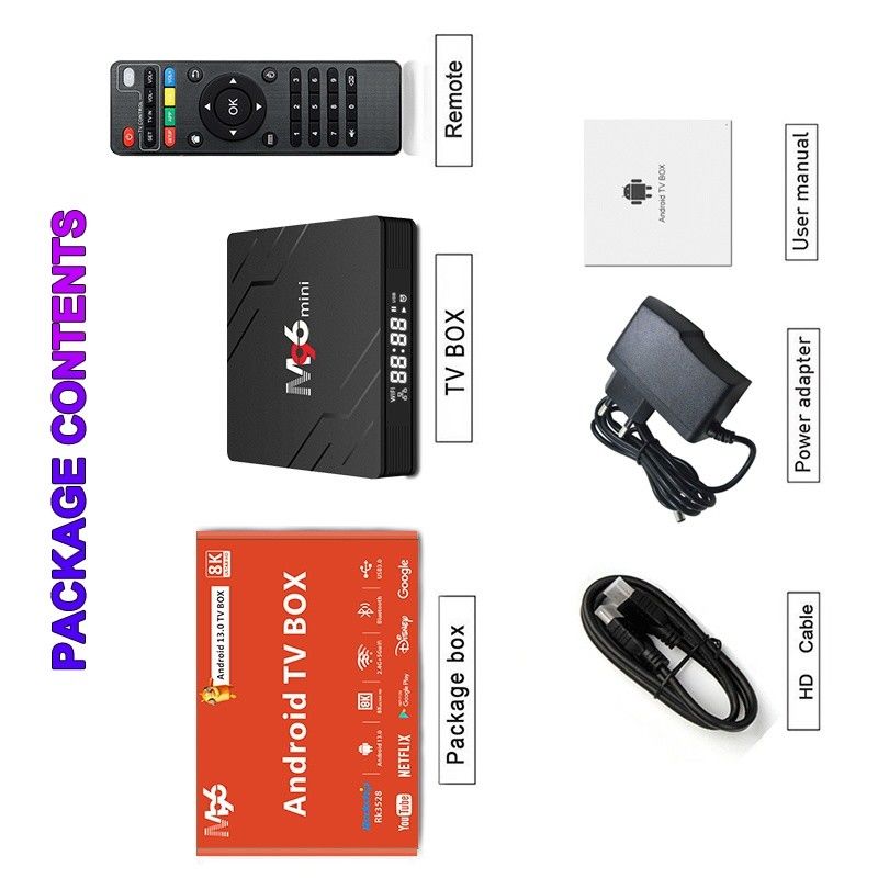 HDMI 2.1 Smart Media Box Ανθεκτικό, Φορητό Android TV Box Για Smart TV