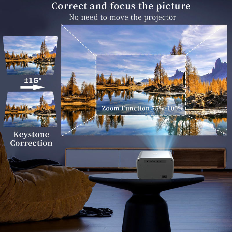 AC100-240V, 50/60Hz Android 9.0 Νέο προϊόν Ηλεκτρική εστίαση LED+LCD HDMI Projector 200 λουμέν