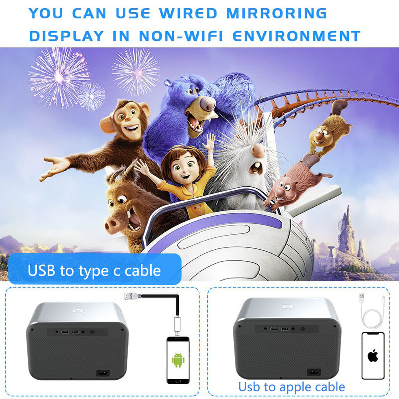 AC100-240V, 50/60Hz Android 9.0 Νέο προϊόν Ηλεκτρική εστίαση LED+LCD HDMI Projector 200 λουμέν
