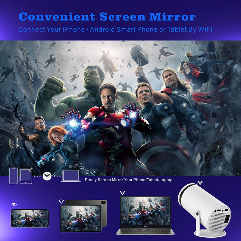 Android 11.0 Οικιακό θέατρο HY300 Multimedia Σκοπός 150 ANSI Lumens 60W HDMI